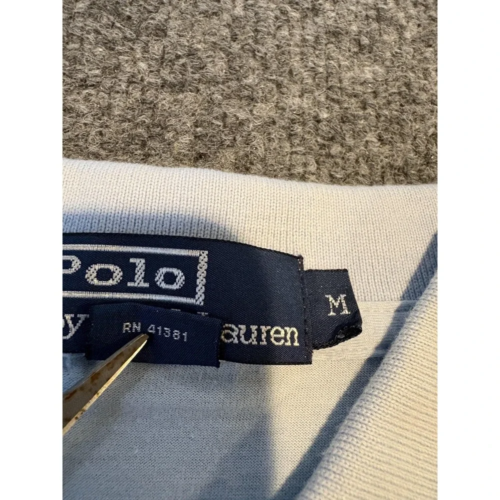 VTG‎ Polo Ralph Lauren Polo Shirt Mens Medium Pocket Single Stitch Pony